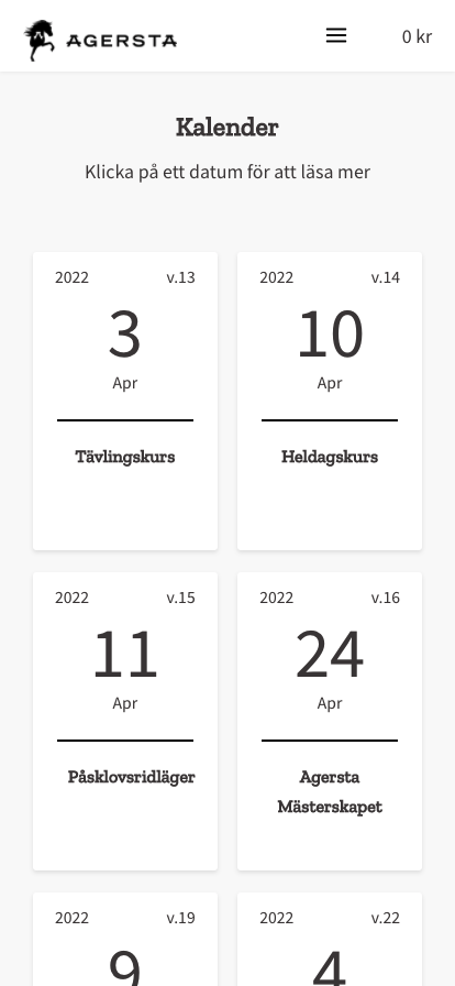 Mobil design från Agerstas nya webbplats