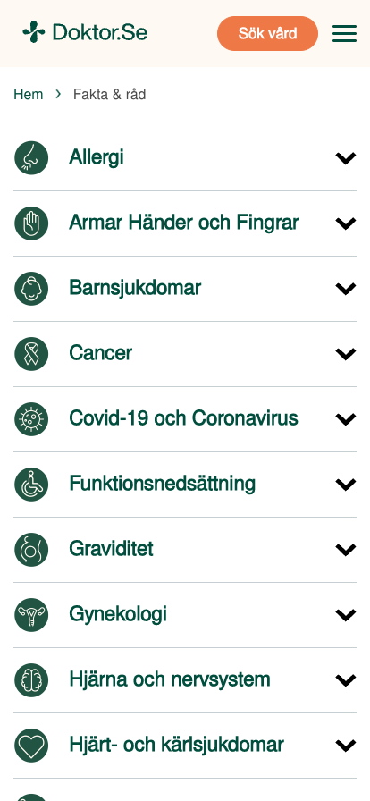Mobil design från Doktor.ses nya webbplats